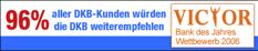 96 % aller Girokontokunden wrden die DKB weiterempfehlen