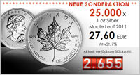 Sonderangebot Maple Leaf Silver