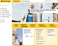 Internetseite der Berliner Bank
