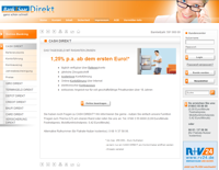 Bildschirmdruck vom Cash Direkt Tagesgeld