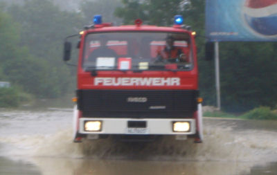 Feuerwehr im Hochwasser-Einsatz