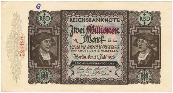 2 Millionen Mark 1923