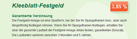 Beschreibung vom Festgeld der GarantiBank