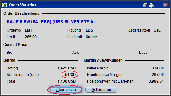 So wrde der Kauf der ETFs aussehen.