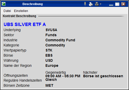 Infos zum Underlying SVUSA