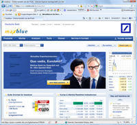 Internetseite von maxblue