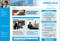 Internetseite der MKB Bank