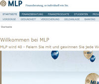 Ausschnitt der Internetseite von MLP