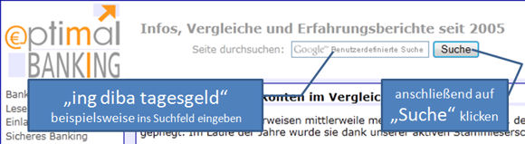 Optimal Banking Suche