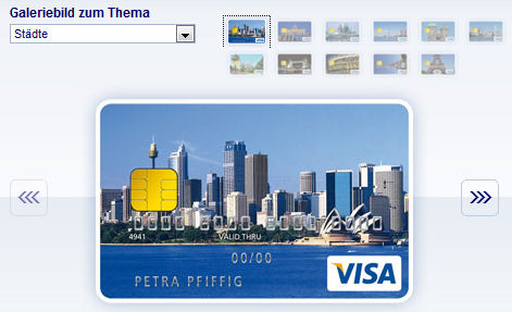 Postbank VISA Motiv Karte auswhlen