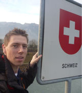 Autor beim Übertritt in die Schweiz
