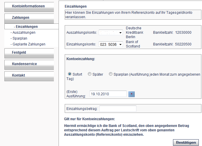 Sparplan via Online-Banking einrichten