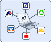 Sparkassen, Volksbanken, Deutsche Bank, Commerzbank, Postbank und andere empfehlen die Software StarMoney