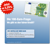 Gnstiger Ratenkredit mit 100 Euro Prmie von der UniCredit