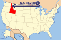 Karte von Idaho, USA, mit US Silver