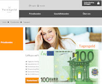 Website von Varengold und 100 Euro