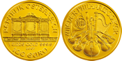Vor- und Rckseite vom Wiener Philharmoniker Gold