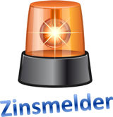 Zinsmelder als gelbe Meldeleuchte dargestellt