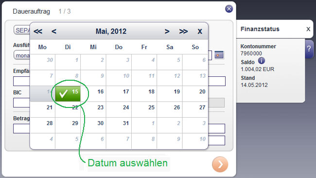Datum auswählen Datum auswählen