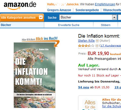 Die Inflation kommt