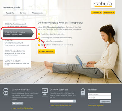 Schufa-Auskunft online bestellen