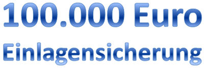 100.000 Euro Einlagensicherung pro Kunde und Konto