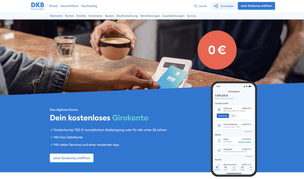 DKB Webseite