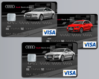 3 schöne Kreditkarten der Audi Bank