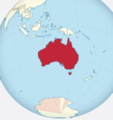 Australien auf der Karte