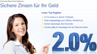 2 % Zinsen beim Festgeld der Deutschen Bank