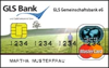 Abbildung von der Kreditkarte Typ MasterCard Standard der GLS Bank