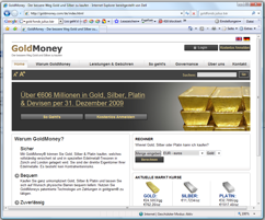 Bildschirmdruck goldmoney.com