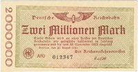 2 Millionen Mark der Reichsbahn 1923