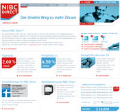 Internetseite der NIBC direct