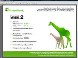 Angebots-PDF: Festgeld Spezial der PrivatBank