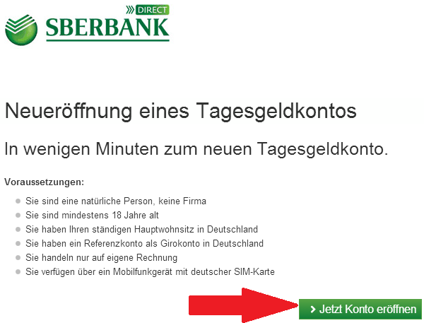 Voraussetzungen, um bei der Sberbank ein Konto zu eröffnen