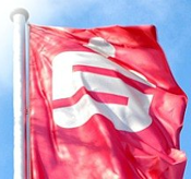Fahne der Sparkasse Recklinghausen
