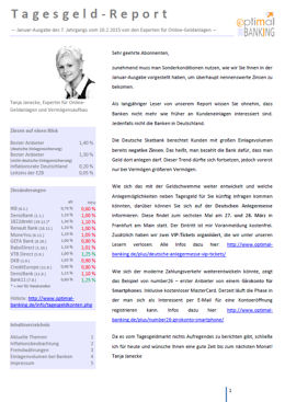 Tagesgeld-Report Ausgabe 4/2013